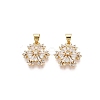Brass Micro Pave Cubic Zirconia Pendants KK-N287-39G-1