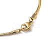 304 Stainless Steel Flat Snake Chain Necklaces for Women NJEW-D058-04G-3