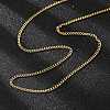 Unisex Casual Style 304 Stainless Steel Curb Chain Necklaces STAS-O037-54G-2