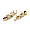 Brass Cubic Zirconia Pendants ZIRC-C024-15G-3