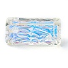 Embossed Glass Rhinestone Pendants GLAA-J101-07A-001AB-4