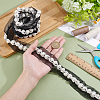 2Yards Netting Fabric Beaded Trim Ribbon OCOR-ME0001-64A-02-3