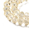 Transparent Baking Paint Glass Beads Strands DGLA-A034-T8mm-D02-3