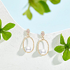 10Pcs Brass Clear Cubic Zirconia Stud Earring Findings KK-BC0008-76-5