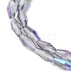 Transparent Electroplate Glass Beads Strands GLAA-K064-05A-HR01-3