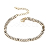 304 Stainless Steel Rhinestone Cup Chain Bracelets BJEW-P376-01G-1