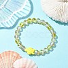 8mm Round Dyed Synthetic Moonstone Beaded Stretch Bracelets BJEW-JB10308-04-2