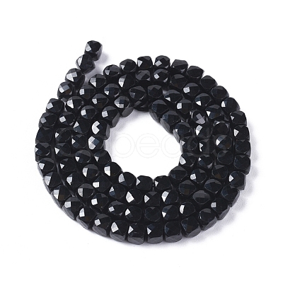 Natural Black Tourmaline Beads Strands G-L537-013B-1