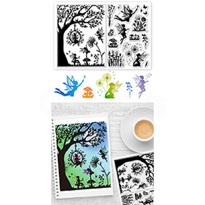 Flower PVC Stamps DIY-WH0582-0038-1