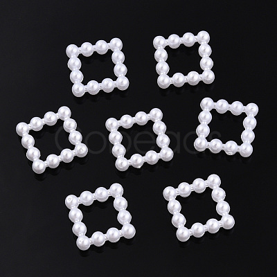 ABS Plastic Imitation Pearl Linking Rings OACR-T015-08-01-1