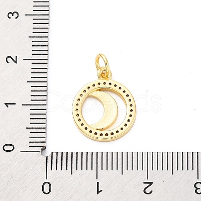 Brass Micro Pave Cubic Zirconia Pendants KK-D325-60G-03-1