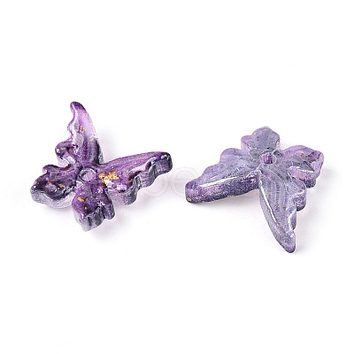 Baking Paint Glass Beads DGLA-T004-04J-1