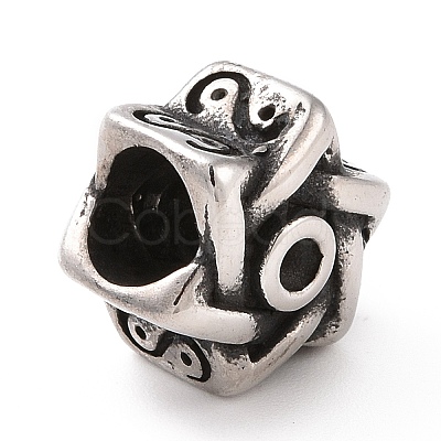 304 Stainless Steel European Beads STAS-M301-39AS-1