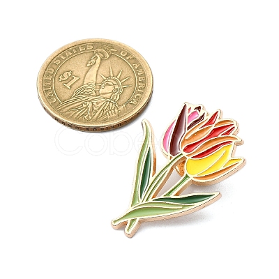 Tulip Enamel Pins JEWB-P045-02A-G-1