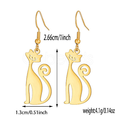 304 Stainless Steel Dangle Earrings FS-WGAFF5E-03-1