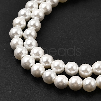 Electroplated Shell Pearl Beads Strands BSHE-K017-6mm-1