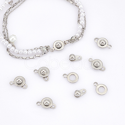 10Pcs Brass Snap Clasps KK-UN0001-73-1