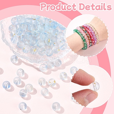 100Pcs Frosted Baking Paint Glass Beads DGLA-YW0001-36G-1