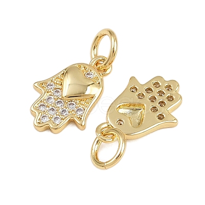 Brass Micro Pave Cubic Zirconia Pendants X1-KK-A269-16G-1