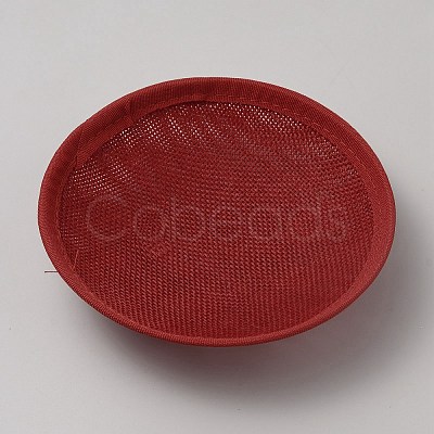 Imitation Hemp Round Fascinator Hat Base for Millinery AJEW-WH0472-45A-06-1