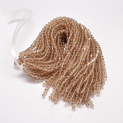 Imitate Austrian Crystal Bicone Glass Beads Strands GLAA-F029-3x3mm-12-1