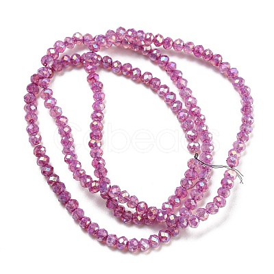 Transparent Baking Paint Glass Beads Strands DGLA-F002-02B-07-1