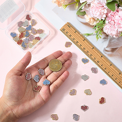 50Pcs 10 Colors Zinc Alloy Pendants FIND-SC0020-63-1