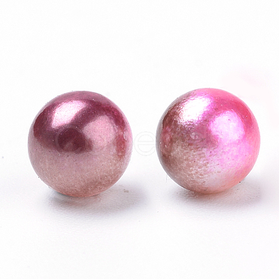 Rainbow Acrylic Imitation Pearl Beads OACR-R065-8mm-A10-1