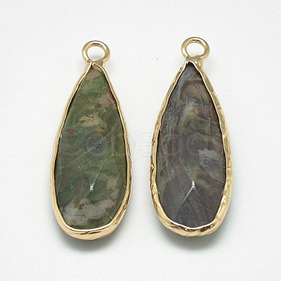 Natural Ocean Jasper Pendants G-Q494-55D-1