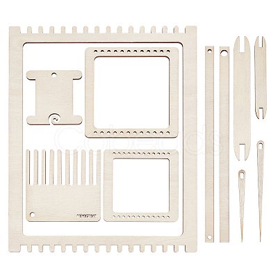 Wood Knitting Loom Kit TOOL-WH0155-76A-1