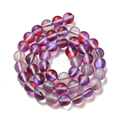 Electroplated Synthetic Moonstone Beads Strands G-F142-A02-M-1