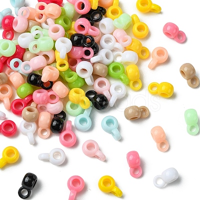 100Pcs Opaque Acrylic Tube Bail MACR-YW0004-67-1