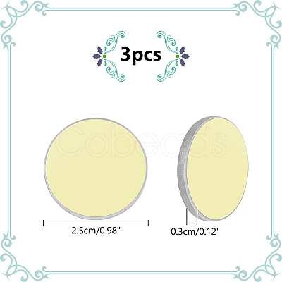3Pcs K9 Glass Reflective Lens AJEW-WR0002-23A-1