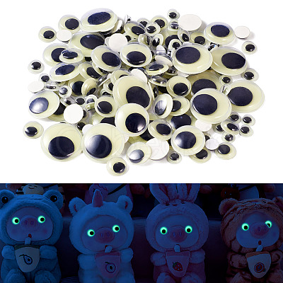625Pcs 6 Styles Luminous PVC Craft Wiggle Eyes Cabochons DIY-TA0006-54-1