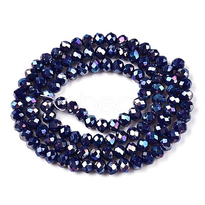 Electroplate Glass Beads Strands EGLA-A044-P4mm-B07-1