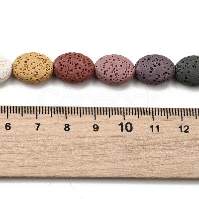 Dyed Natural Lava Rock Beads Strands G-A264-A02-01A-1