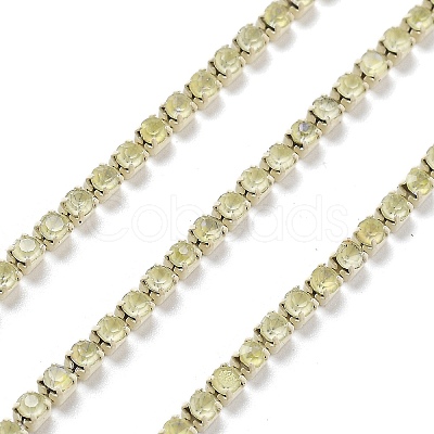 Iron Rhinestone Glass Cup Chain CH-U001-01R-1