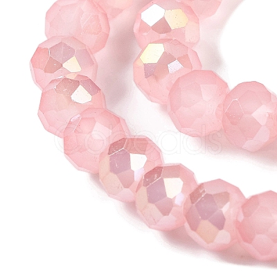 Baking Electroplate Glass Beads Strands DGLA-A039-J8mm-B08-1