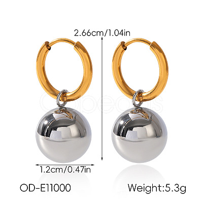 304 Stainless Steel Stud Dangle Earrings WGF19D0-01-1