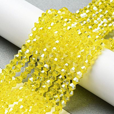 Transparent Electroplate Glass Beads Strands EGLA-A039-T2mm-A21-1