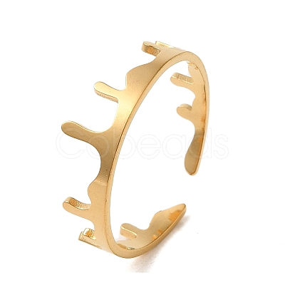 304 Stainless Steel Open Cuff Ring RJEW-Z026-04G-1