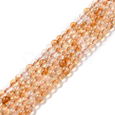 Natural Citrine Bead Strands G-P466-01E-1