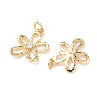SHEGRACE Brass Micro Pave Clear Cubic Zirconia Pendants XGRQ3P951-630G-1