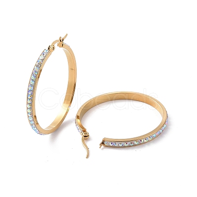 304 Stainless Steel Hoop Earrings EJEW-N0031-11G-02D-1