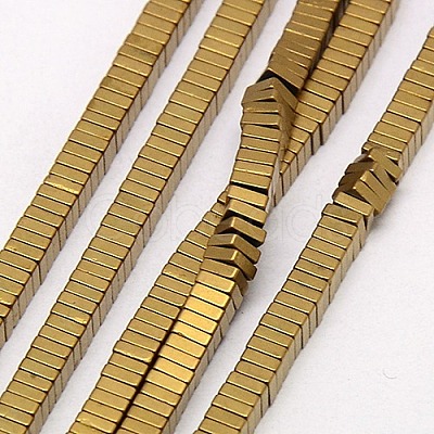 Electroplate Non-magnetic Synthetic Hematite Heishi Beads Strands G-J171B-3x3mm-06-1