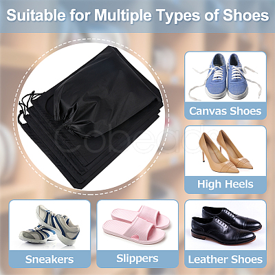 Nylon Shoes Storage Drawstring Bags ABAG-WH0038-40-1