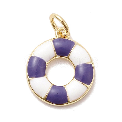Brass Enamel Pendants KK-P338-23G-03-1