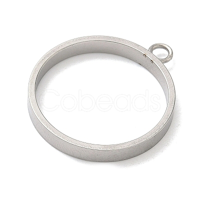 304 Stainless Steel Open Back Bezel Pendants STAS-B126-06E-P-1