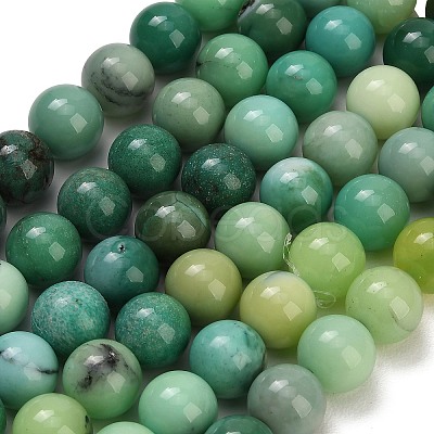Natural Green Grass Agate Beads Strands GG-CBA007A-B03-10mm-1