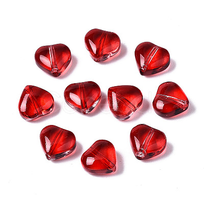 Transparent Spray Painted Glass Beads LS-GGLA-S054-012A-02-1